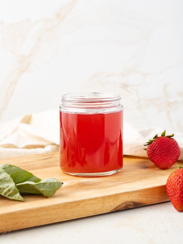 4-Ingredient Strawberry Basil Syrup